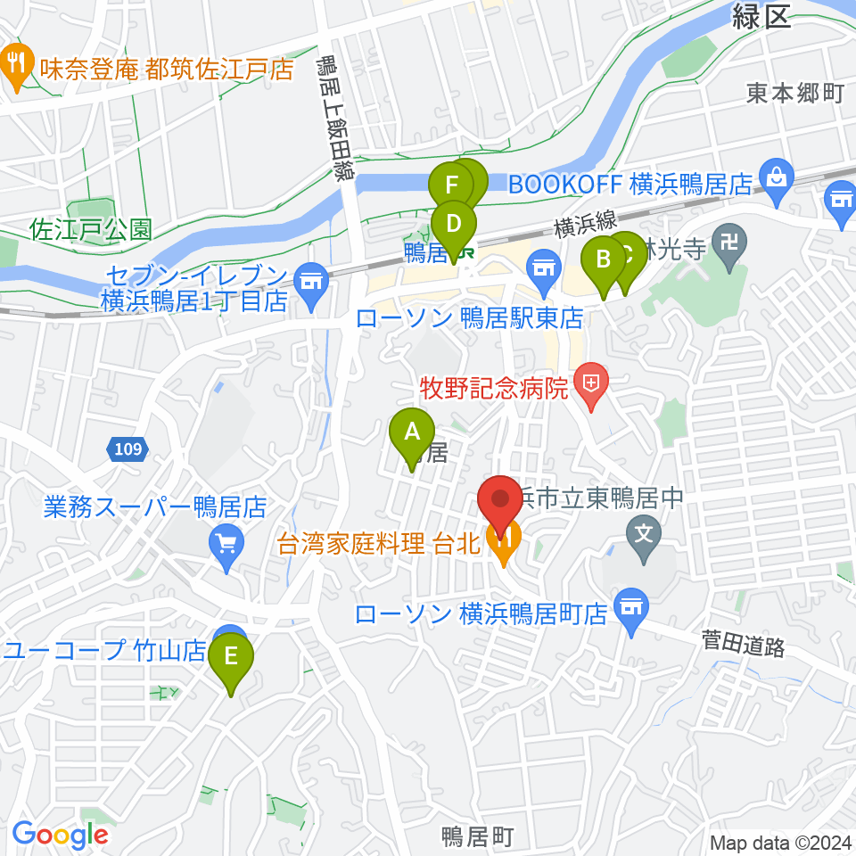 スタジオあぢと周辺のカフェ一覧地図