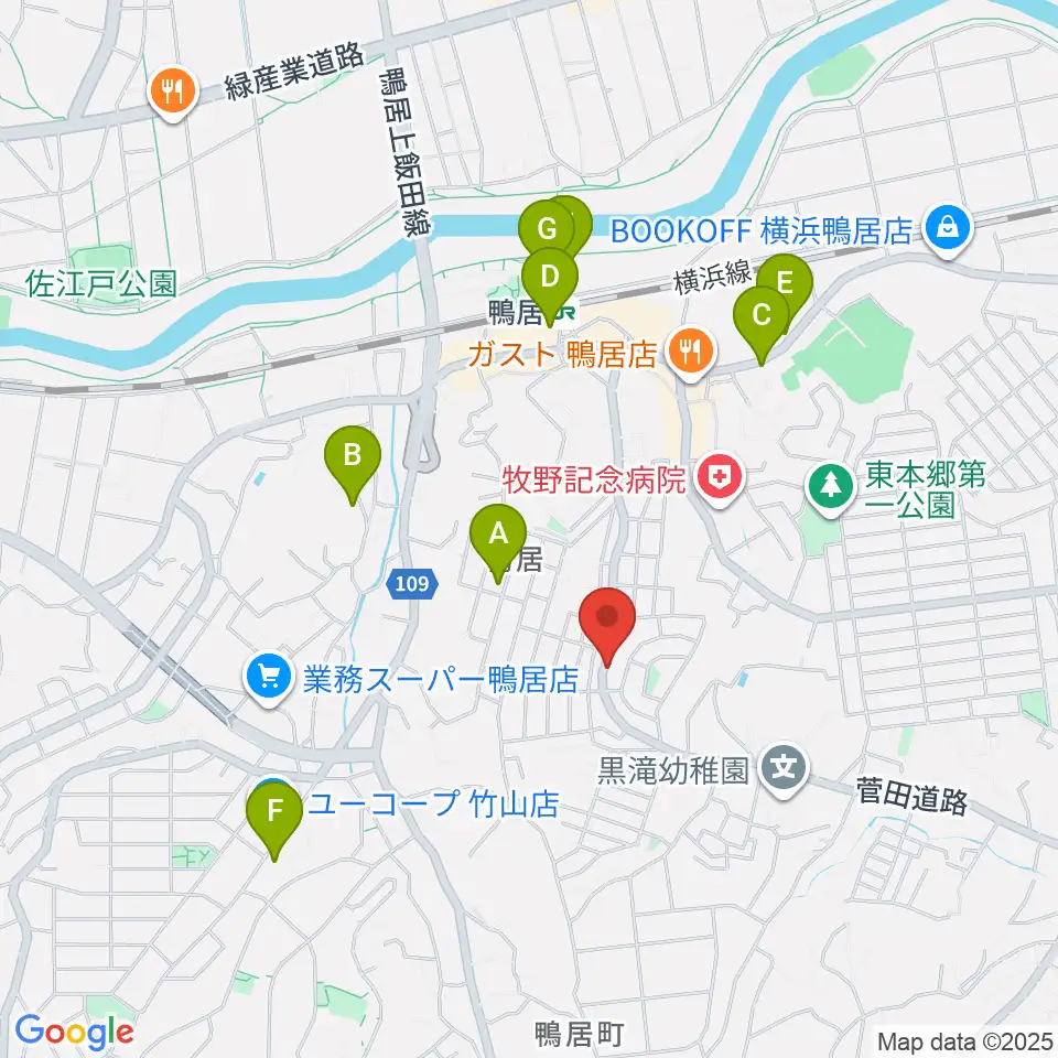 スタジオあぢと周辺のカフェ一覧地図
