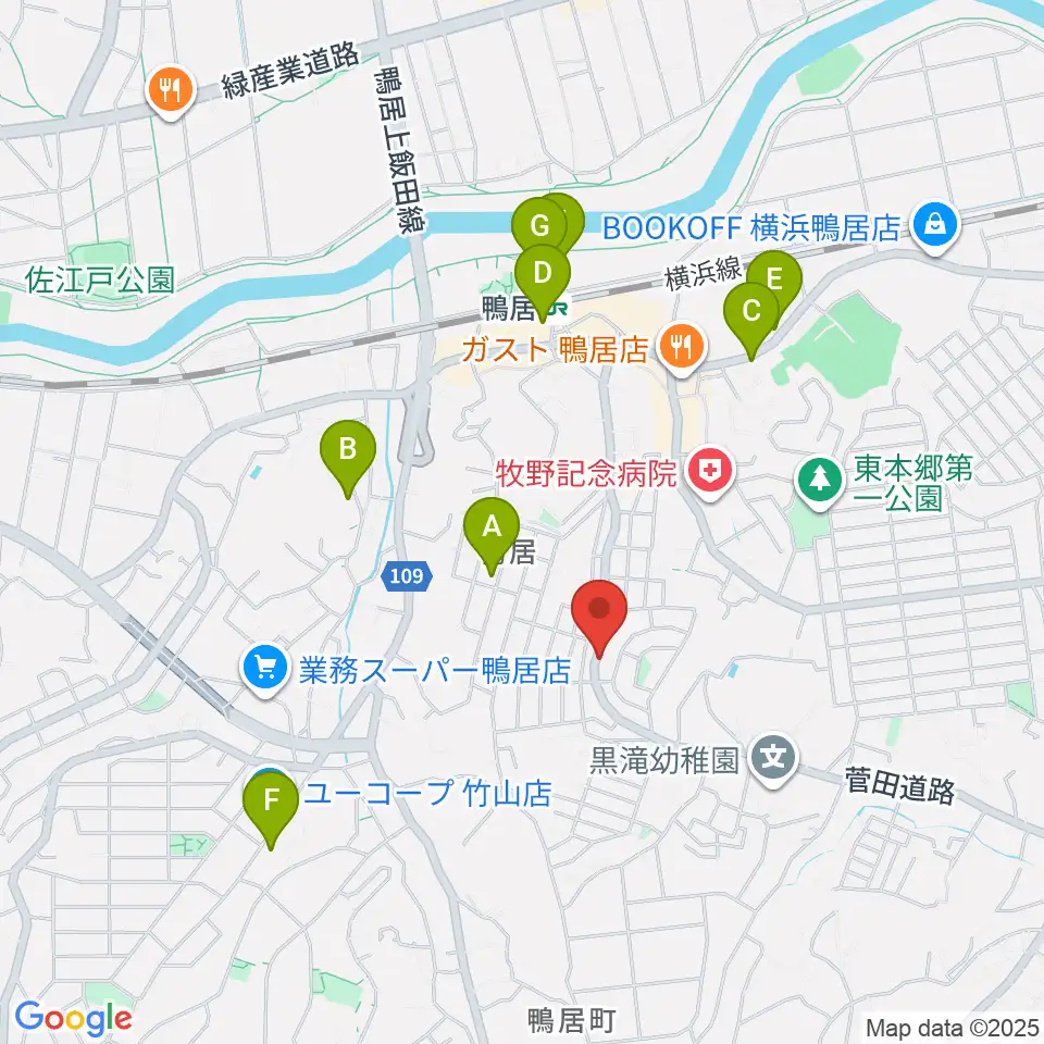 スタジオあぢと周辺のカフェ一覧地図