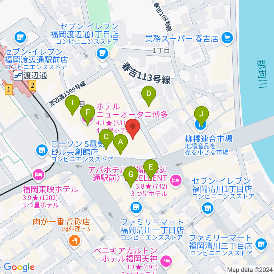 福岡HEACON LABO周辺のカフェ一覧地図