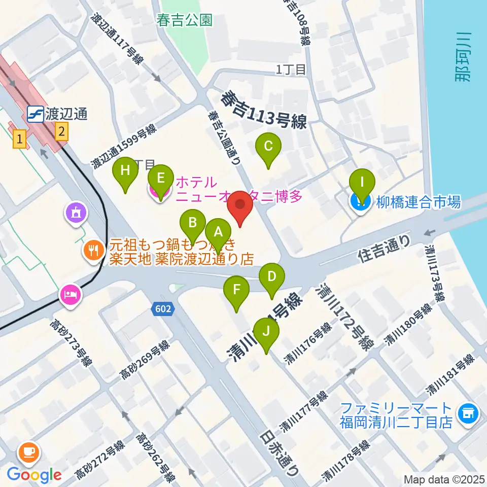 福岡HEACON LABO周辺のカフェ一覧地図