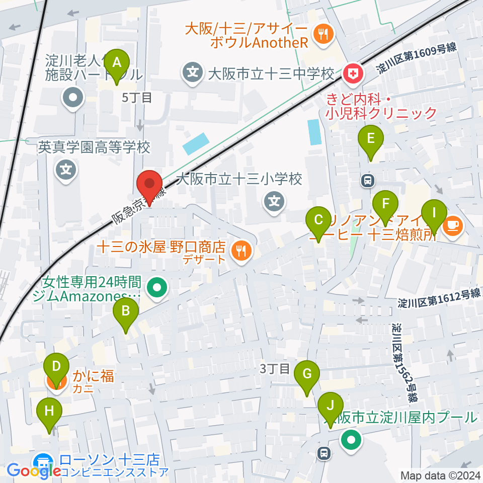 Lan Music Studio周辺のカフェ一覧地図