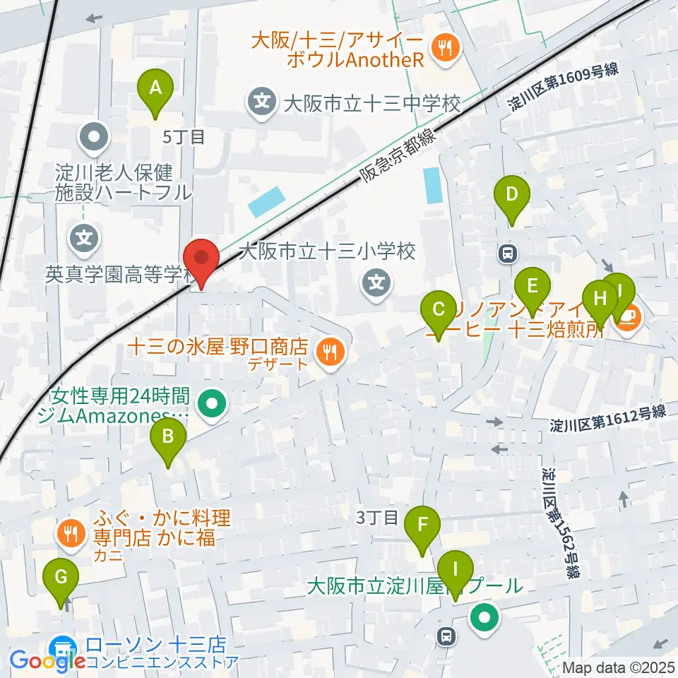 Lan Music Studio周辺のカフェ一覧地図