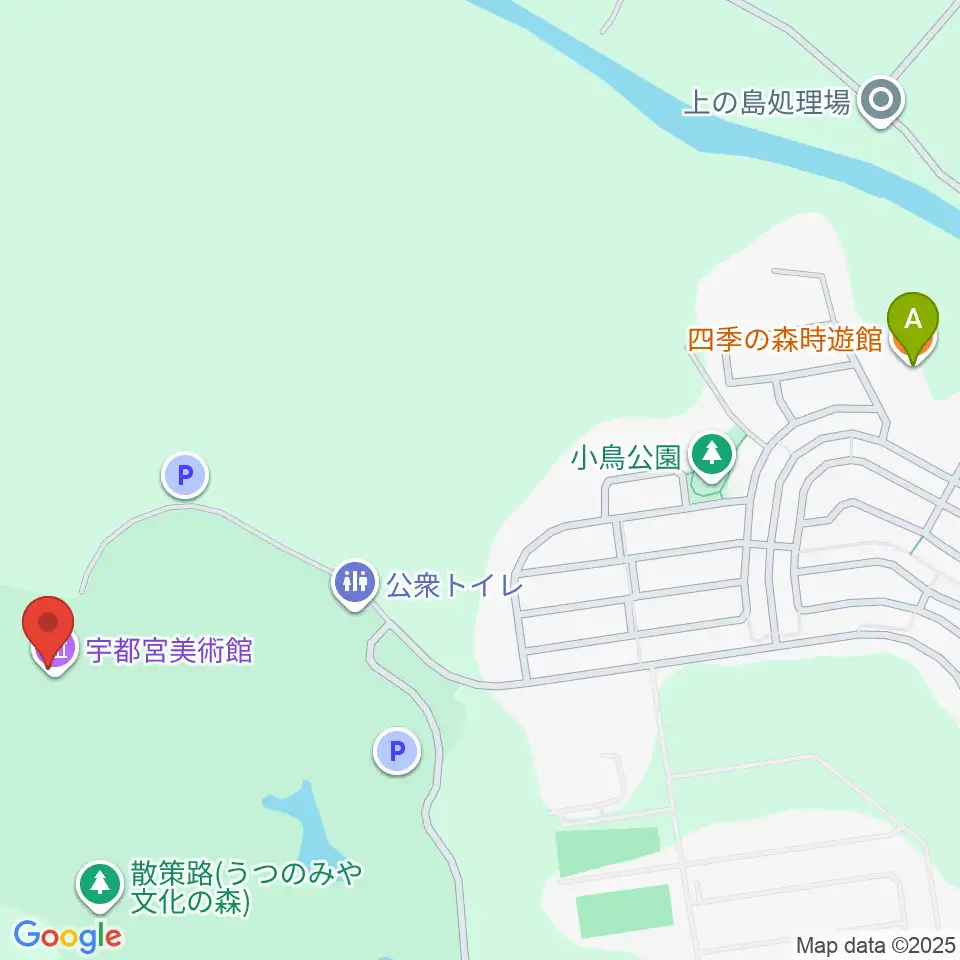 宇都宮美術館周辺のカフェ一覧地図
