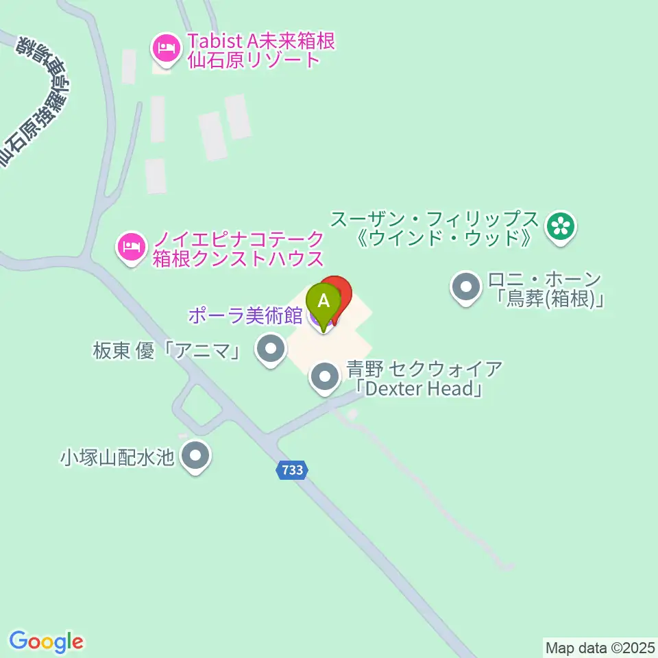 ポーラ美術館周辺のカフェ一覧地図