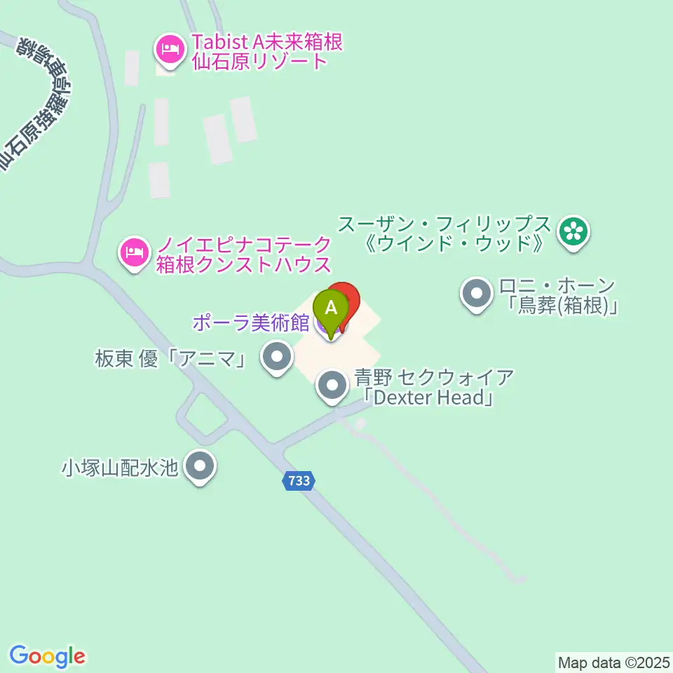 ポーラ美術館周辺のカフェ一覧地図