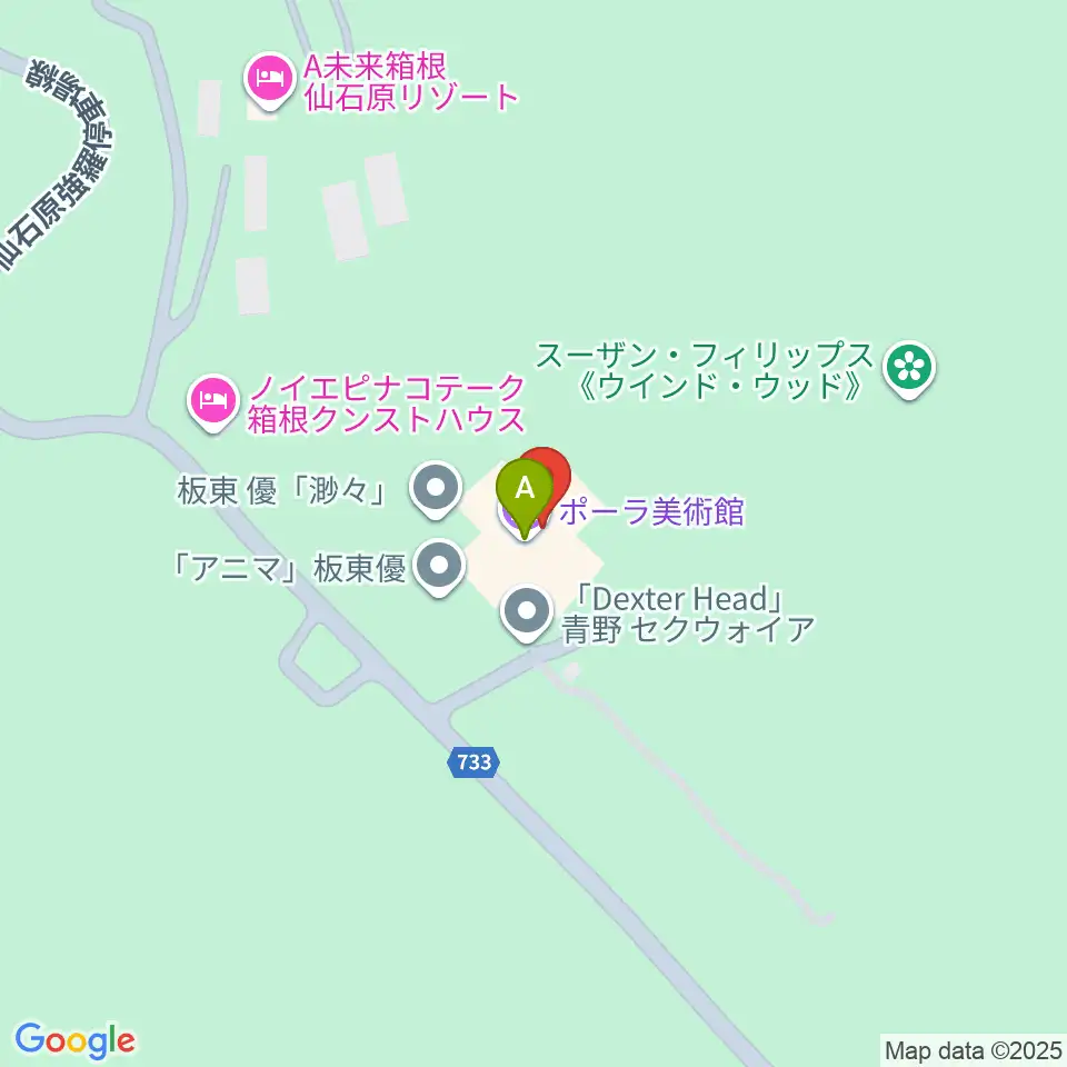 ポーラ美術館周辺のカフェ一覧地図