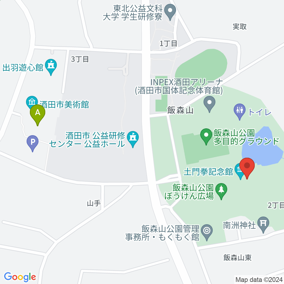 土門拳記念館 周辺のカフェ一覧地図