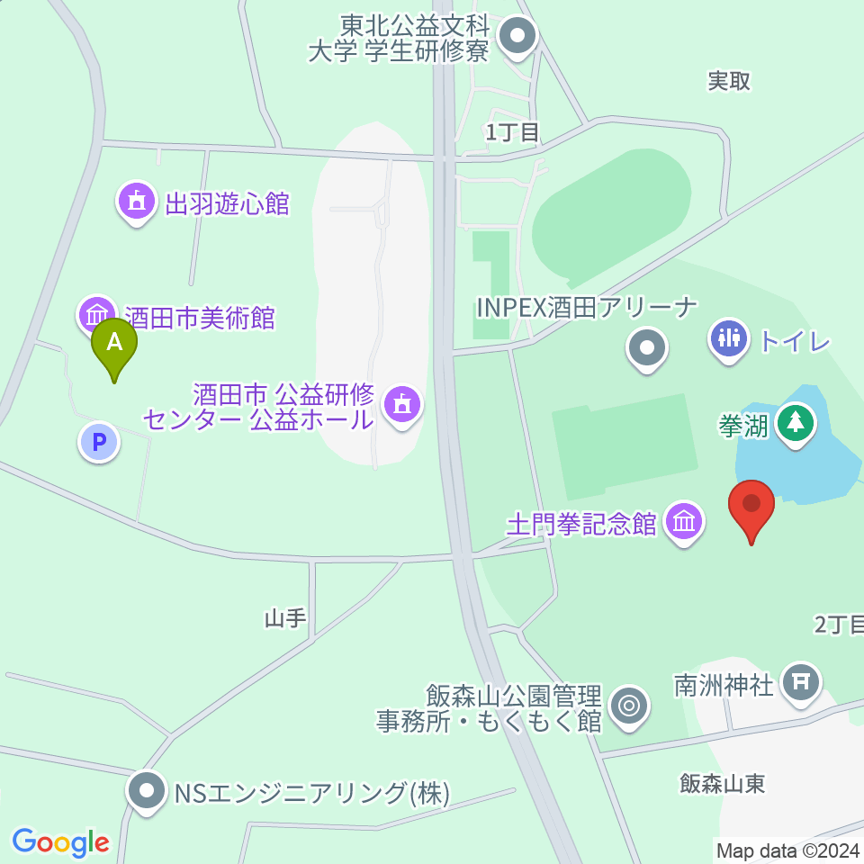 土門拳記念館 周辺のカフェ一覧地図