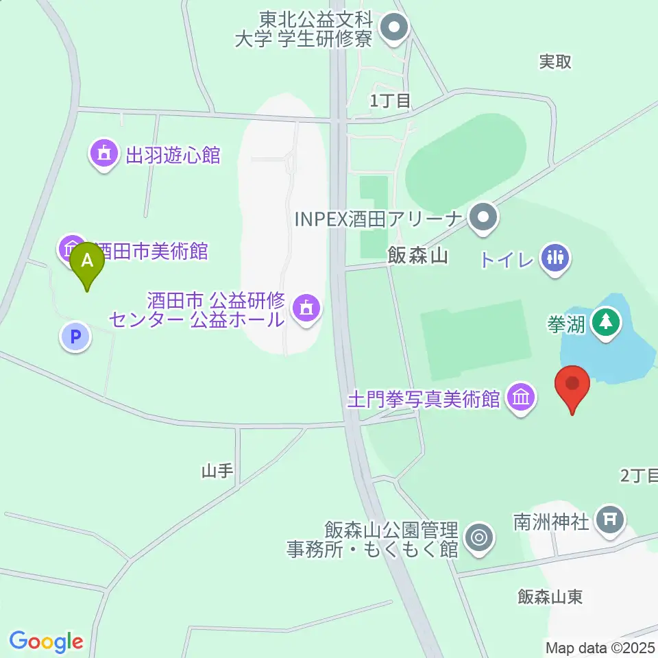 土門拳記念館 周辺のカフェ一覧地図