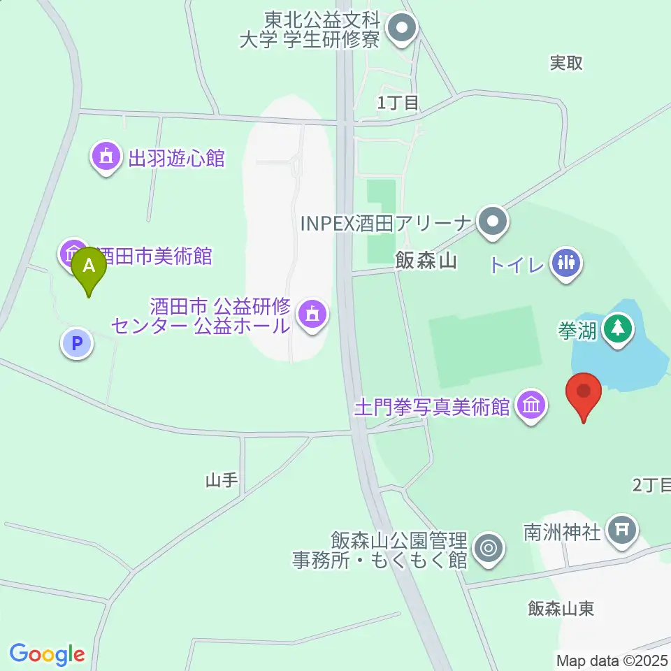 土門拳記念館 周辺のカフェ一覧地図