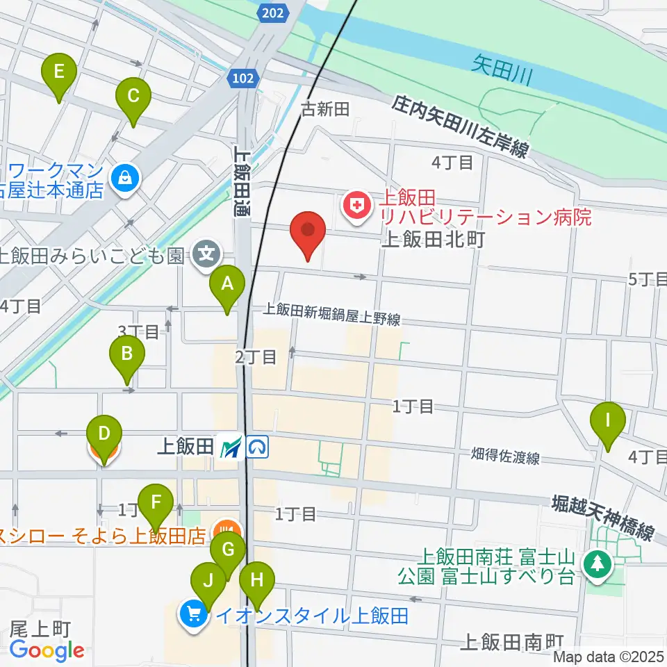 リアラウンズ周辺のカフェ一覧地図