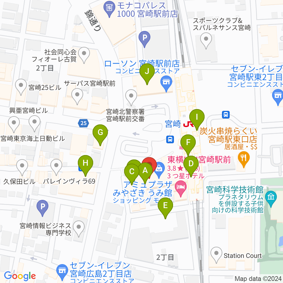 ワンダーアティックシネマ周辺のカフェ一覧地図