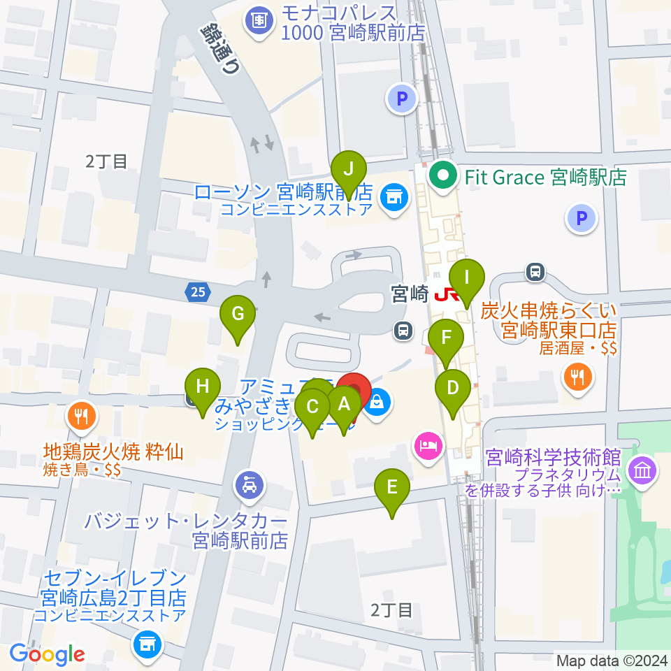 ワンダーアティックシネマ周辺のカフェ一覧地図