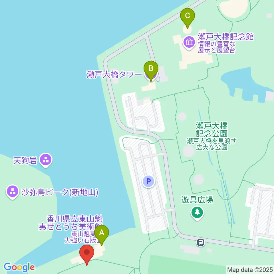 香川県立東山魁夷せとうち美術館周辺のカフェ一覧地図
