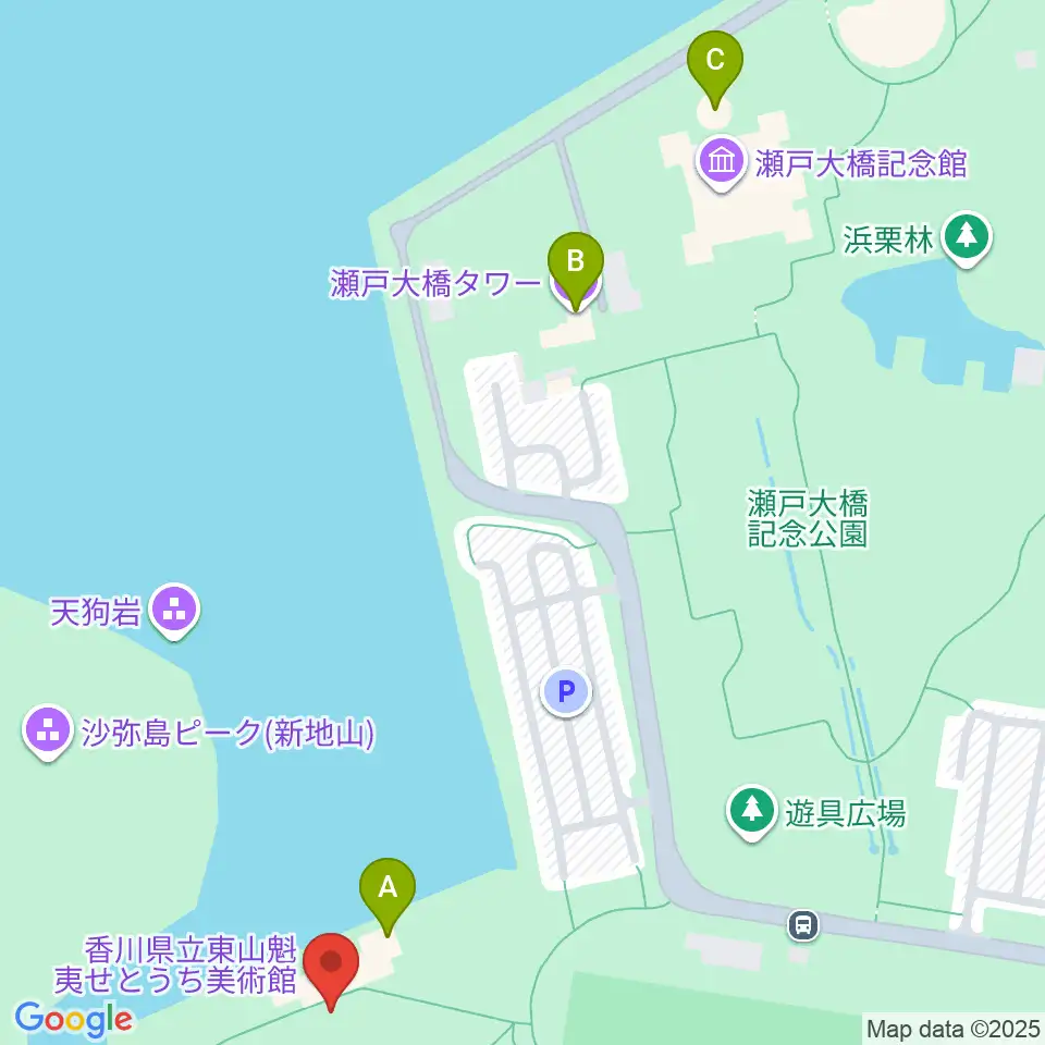 香川県立東山魁夷せとうち美術館周辺のカフェ一覧地図