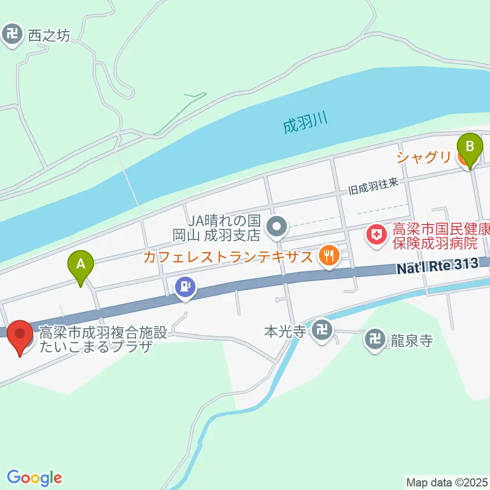 たいこまるプラザ 伊藤記念ホール周辺のカフェ一覧地図