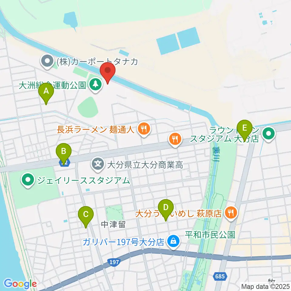 サイクルショップコダマ大洲アリーナ周辺のカフェ一覧地図