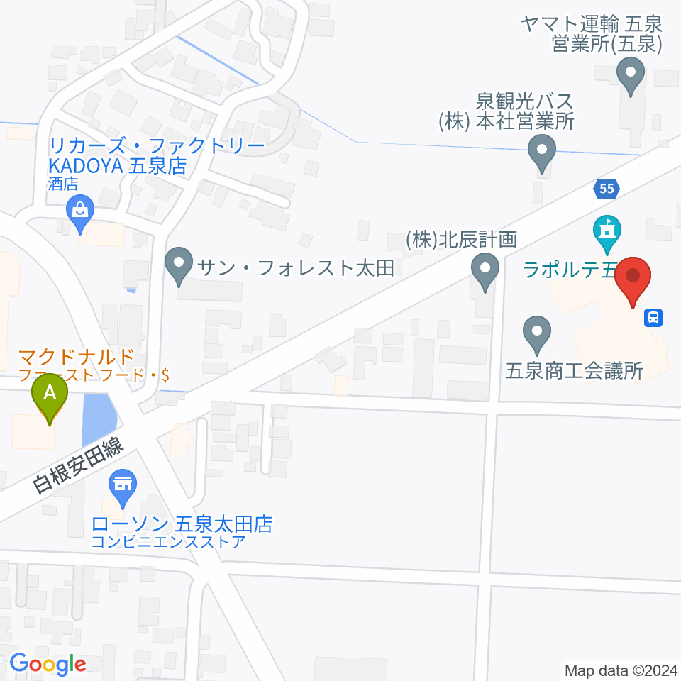 ラポルテ五泉周辺のカフェ一覧地図