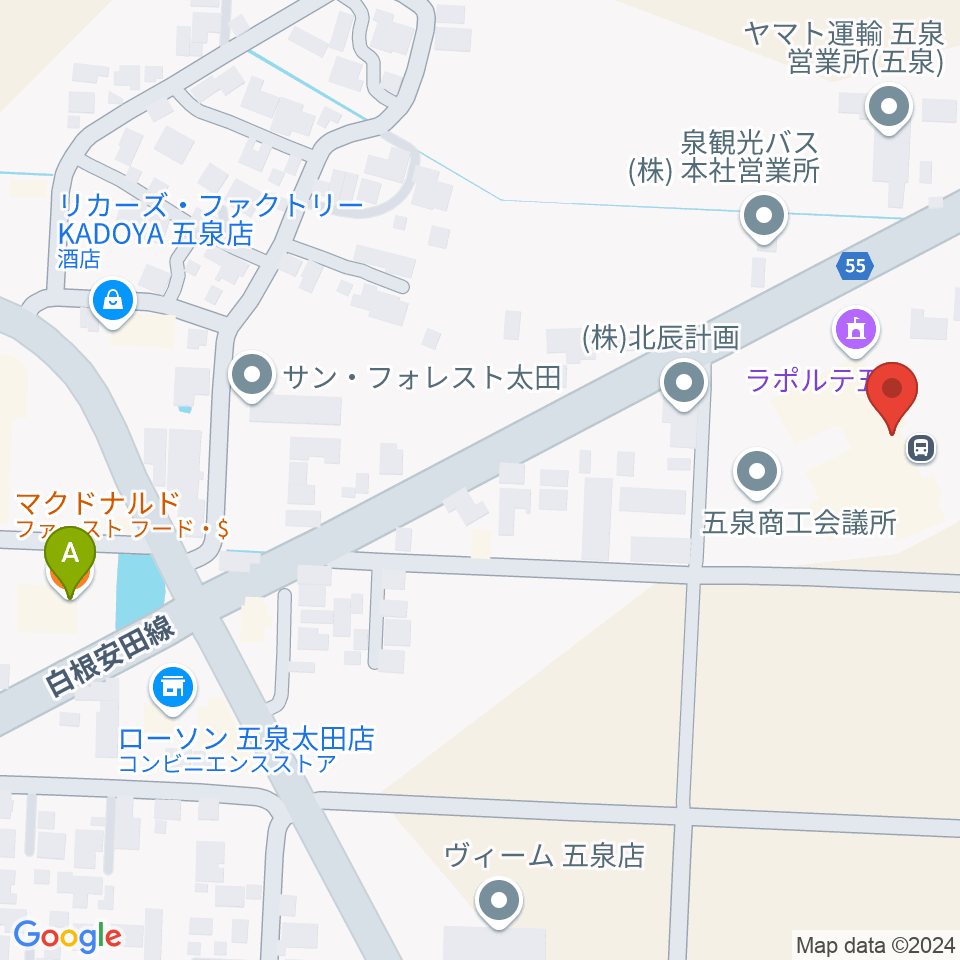 ラポルテ五泉周辺のカフェ一覧地図