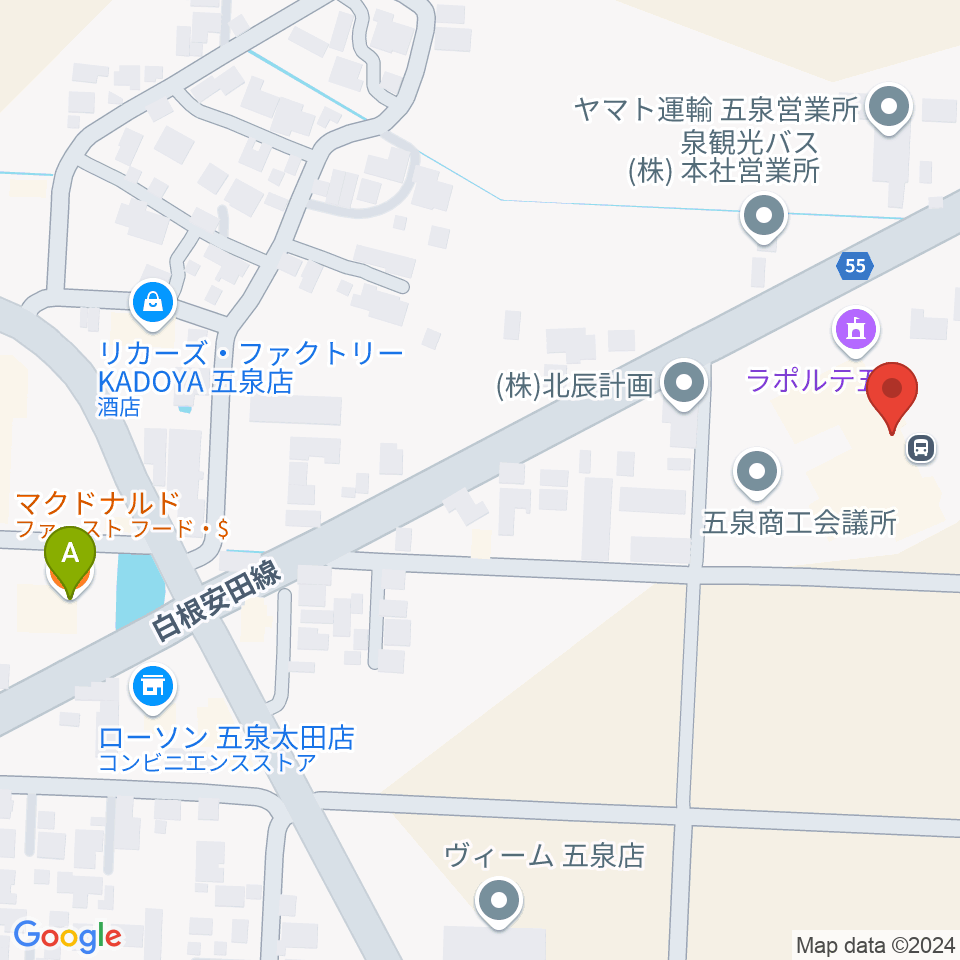 ラポルテ五泉周辺のカフェ一覧地図