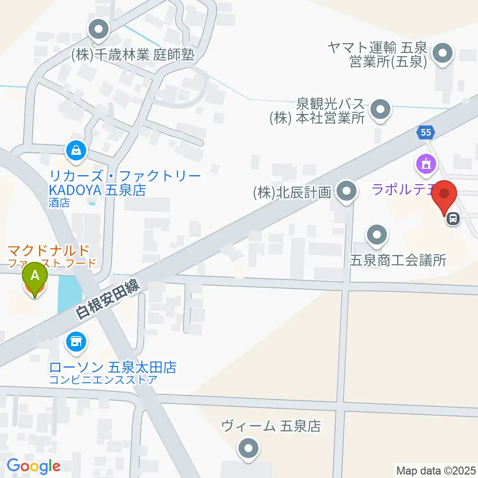 ラポルテ五泉周辺のカフェ一覧地図