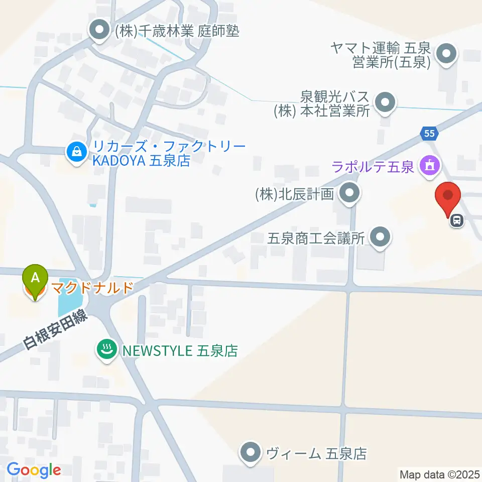 ラポルテ五泉周辺のカフェ一覧地図
