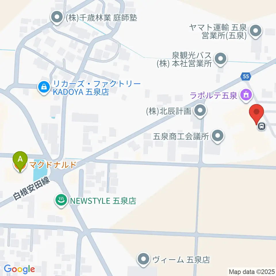 ラポルテ五泉周辺のカフェ一覧地図