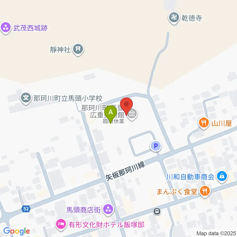那珂川町馬頭広重美術館周辺のカフェ一覧地図