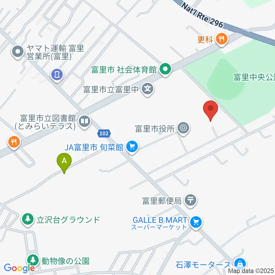 富里中央公民館周辺のカフェ一覧地図