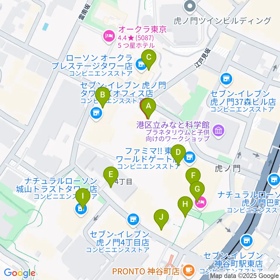 菊池寛実記念 智美術館周辺のカフェ一覧地図