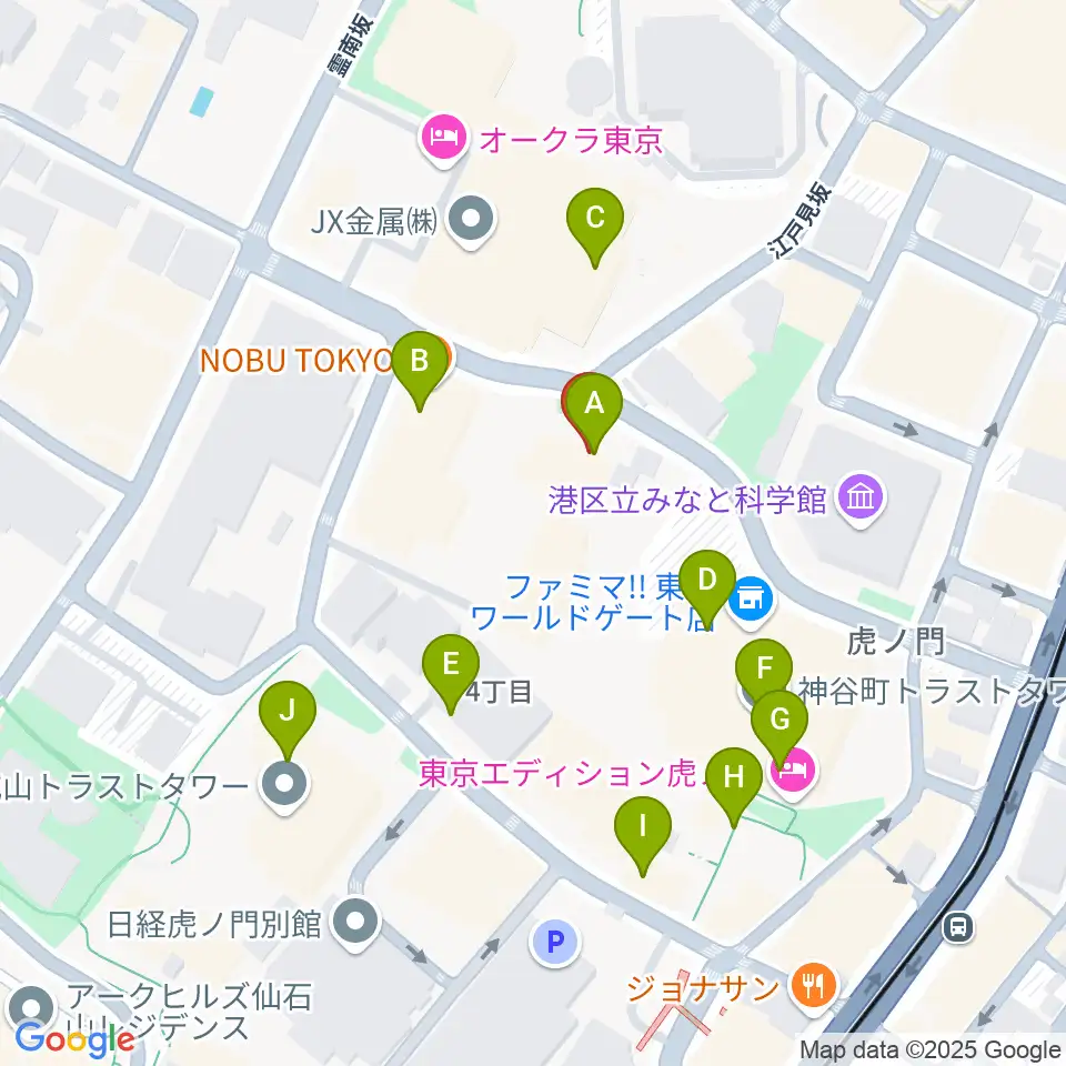 菊池寛実記念 智美術館周辺のカフェ一覧地図