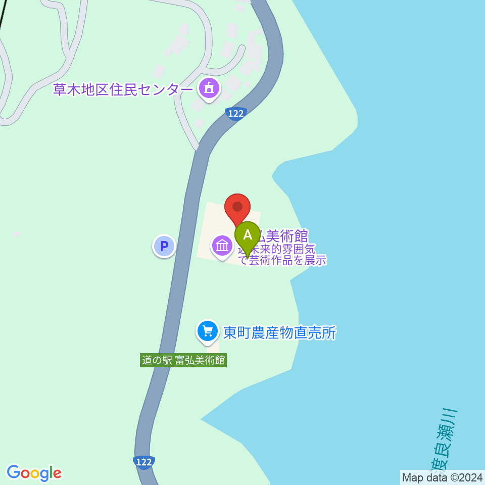 富弘美術館周辺のカフェ一覧地図