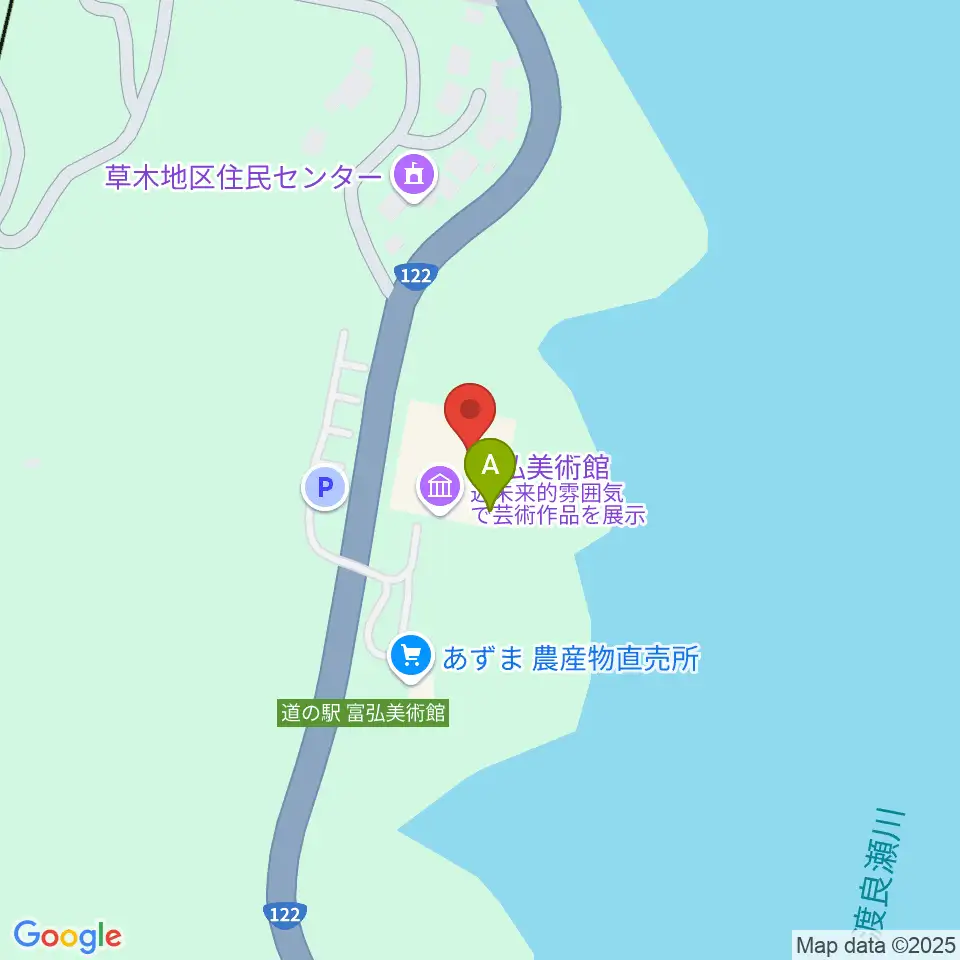 富弘美術館周辺のカフェ一覧地図