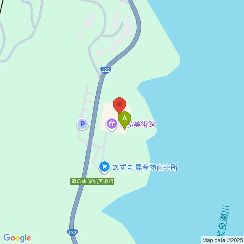 富弘美術館周辺のカフェ一覧地図