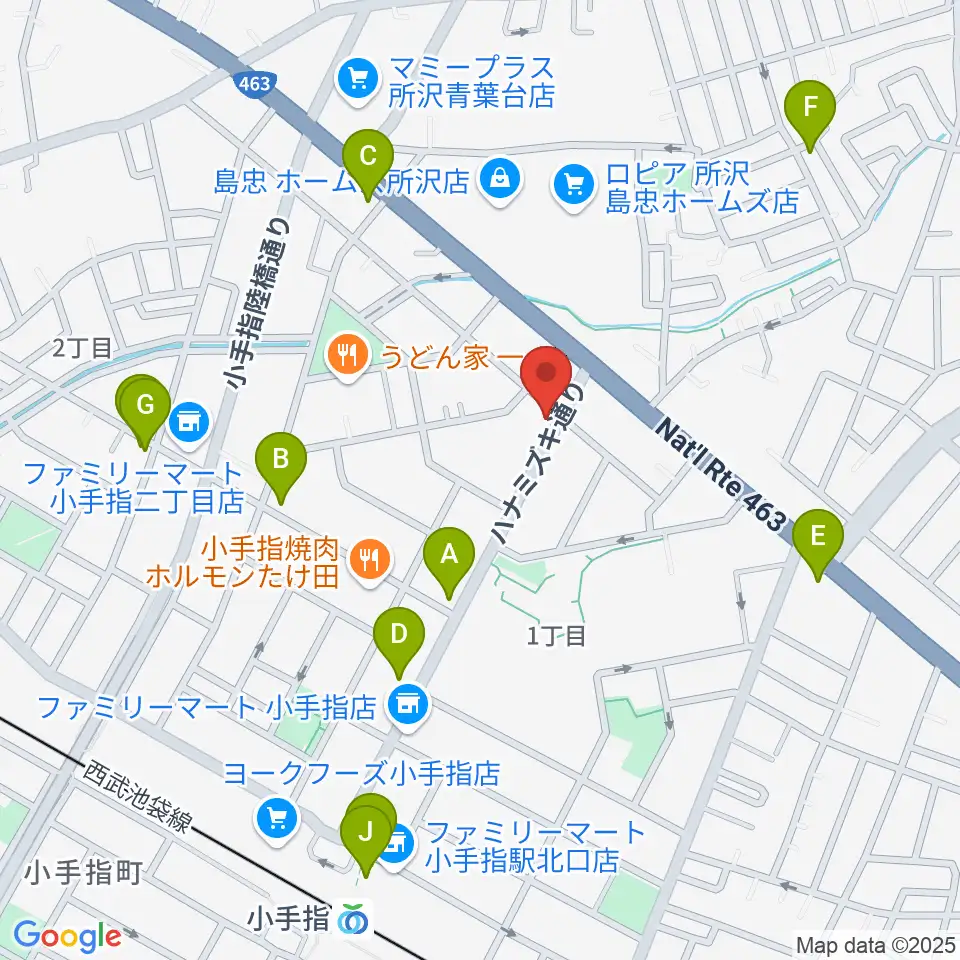サウンドショット 小手指店周辺のカフェ一覧地図