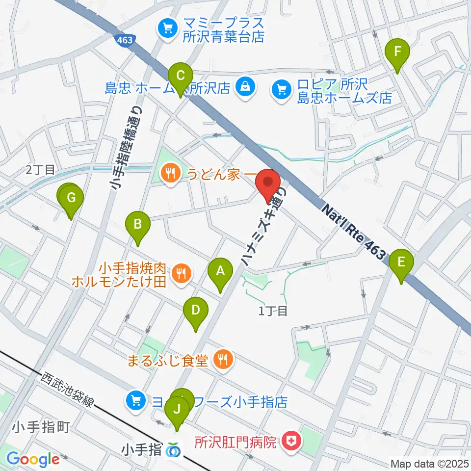 サウンドショット 小手指店周辺のカフェ一覧地図