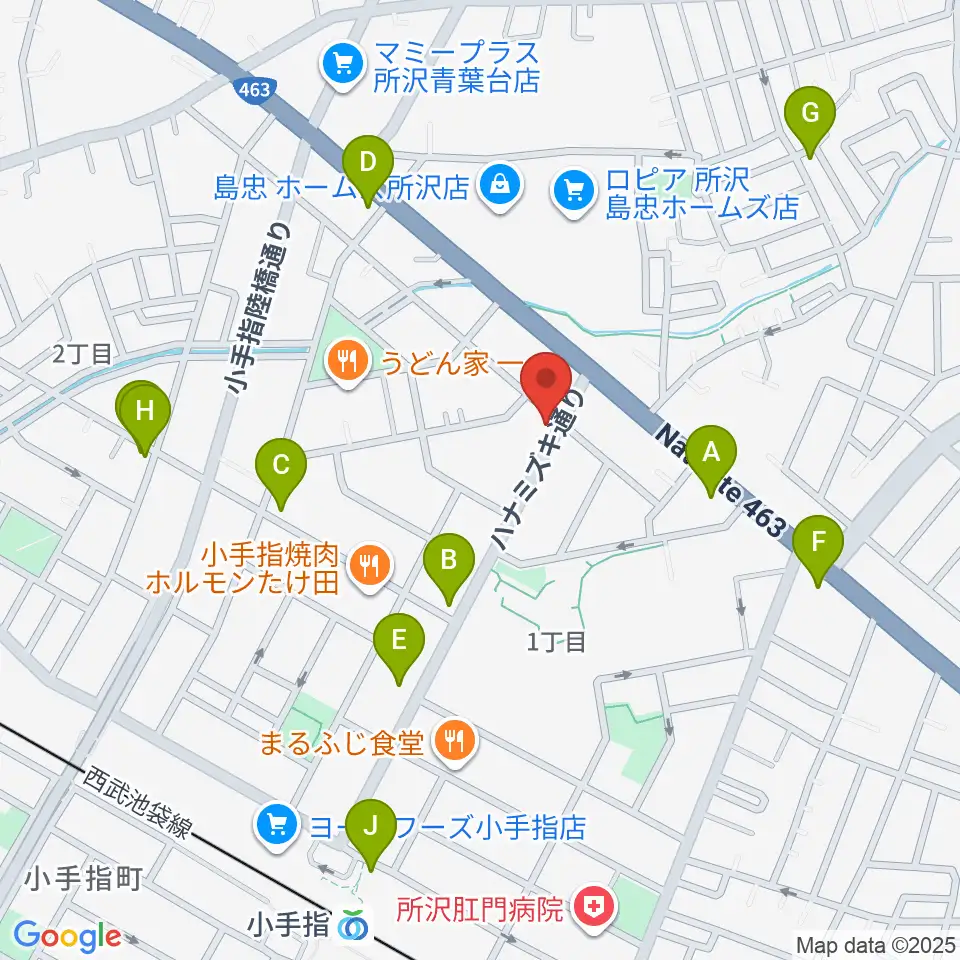 サウンドショット 小手指店周辺のカフェ一覧地図