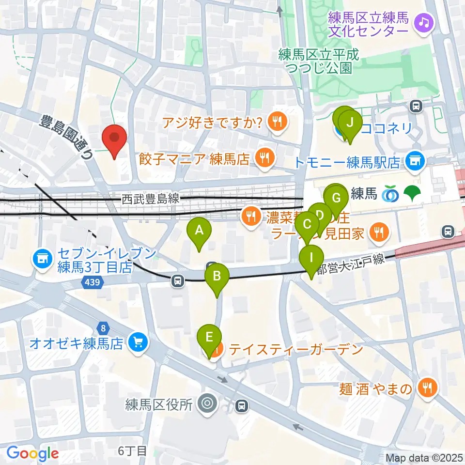 スタジオクレフ周辺のカフェ一覧地図