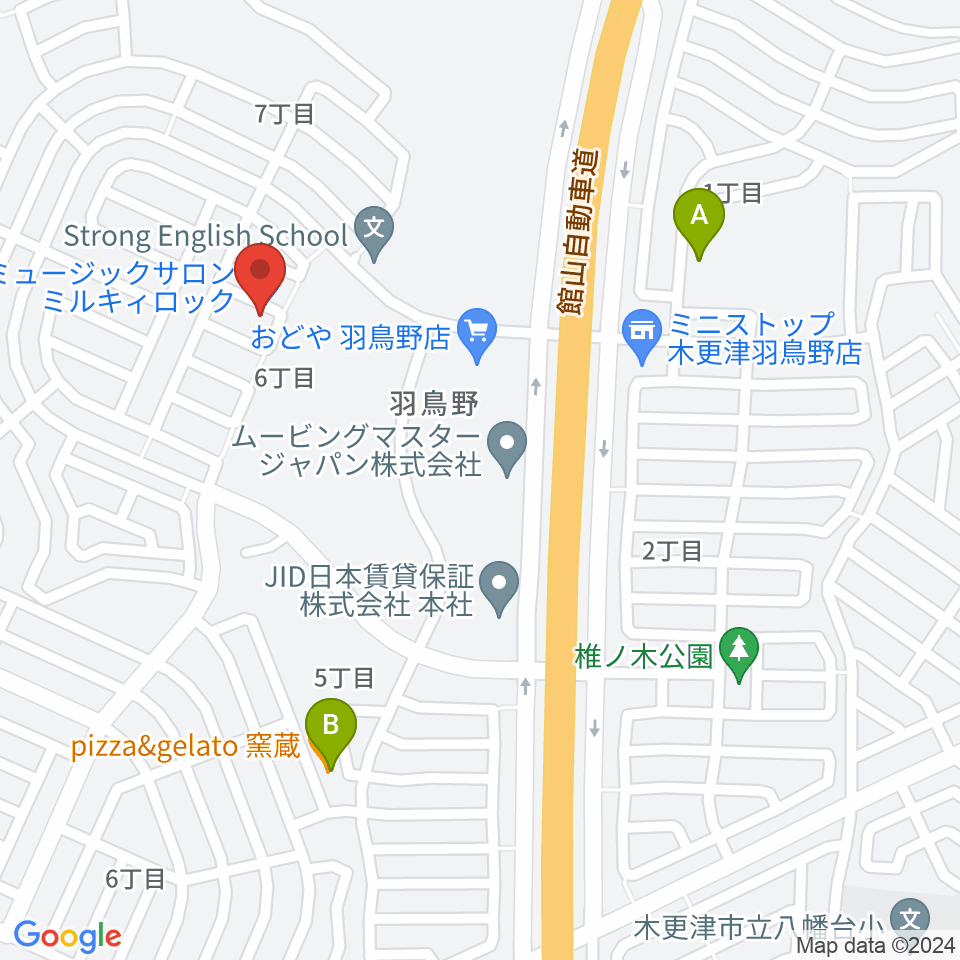 ミュージックサロン・ミルキィロック周辺のカフェ一覧地図