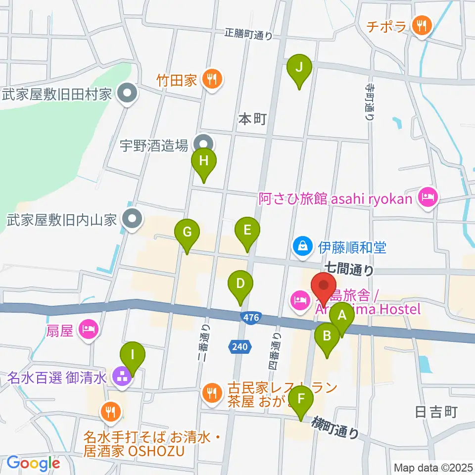 COCONO アートプレイス周辺のカフェ一覧地図