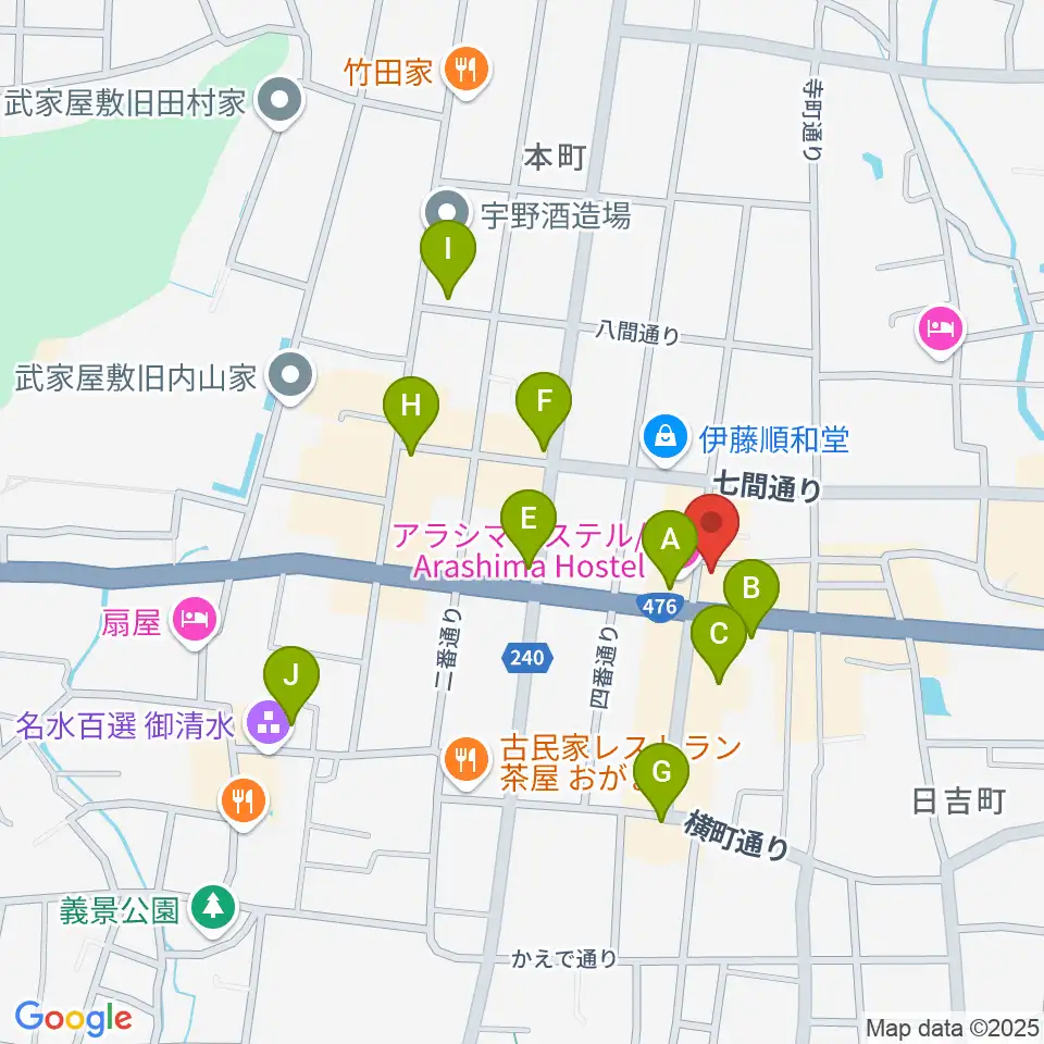 COCONO アートプレイス周辺のカフェ一覧地図