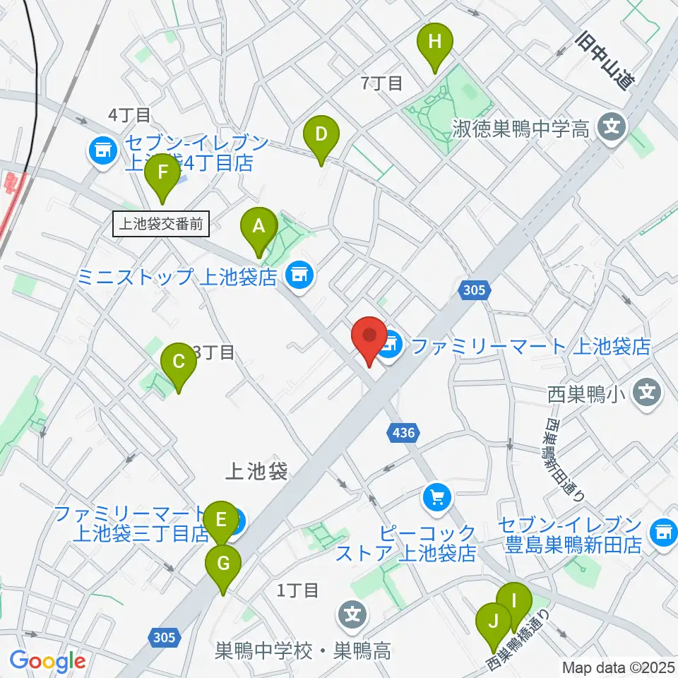 池袋STUDIO Dede周辺のカフェ一覧地図