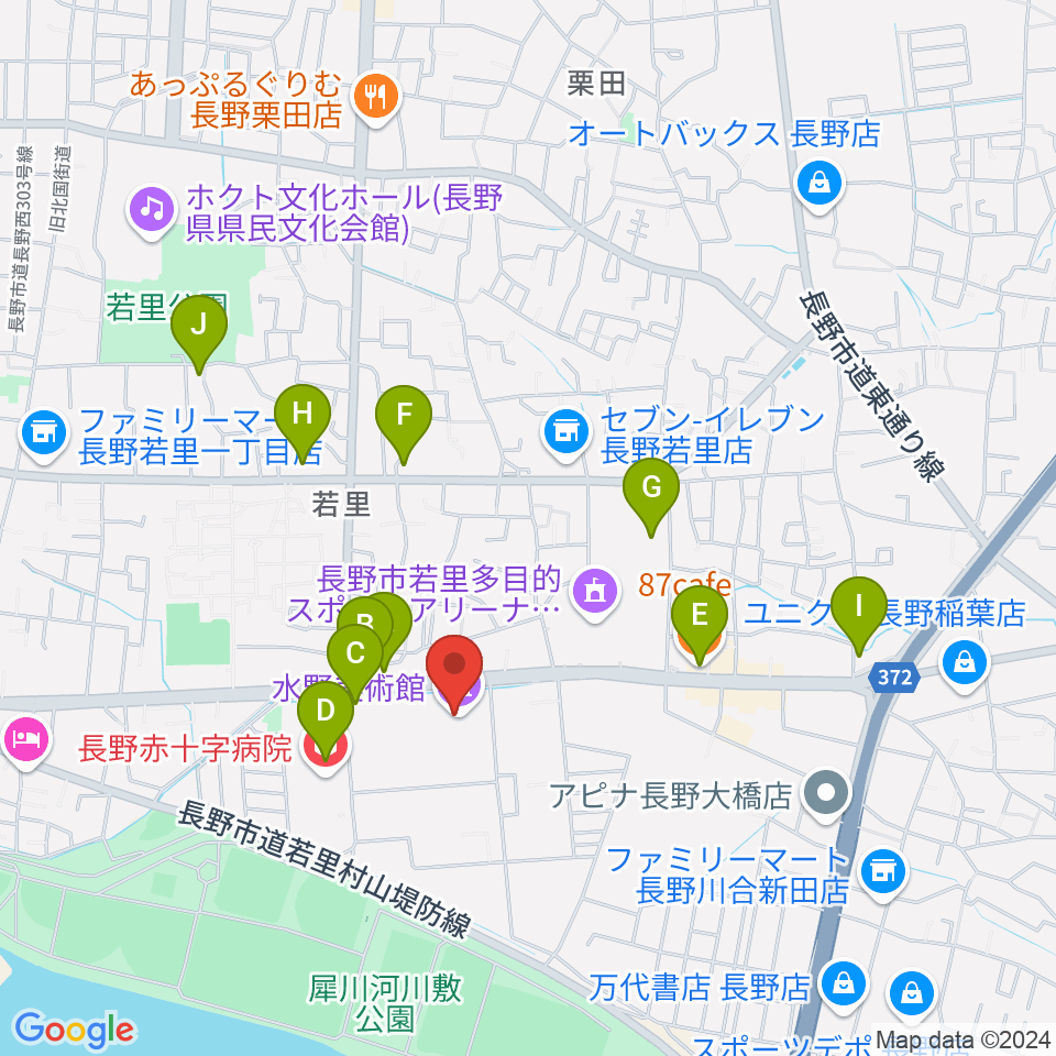 水野美術館周辺のカフェ一覧地図