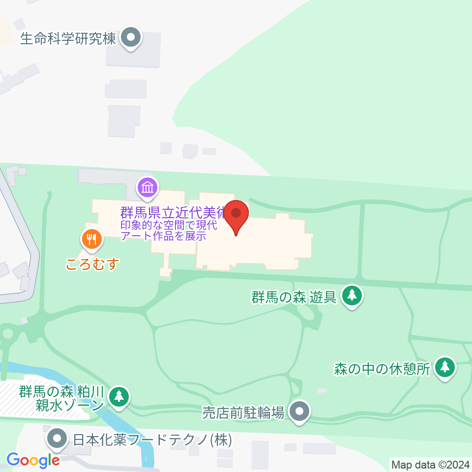 群馬県立歴史博物館周辺のカフェ一覧地図