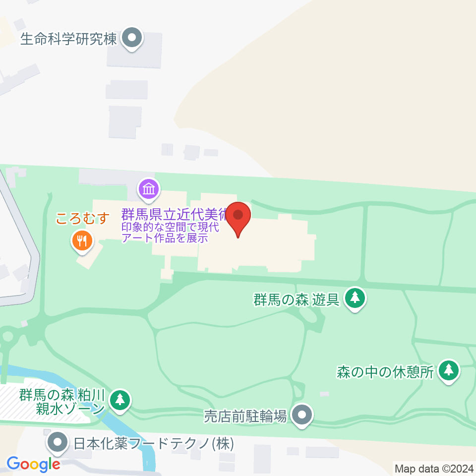 群馬県立歴史博物館周辺のカフェ一覧地図