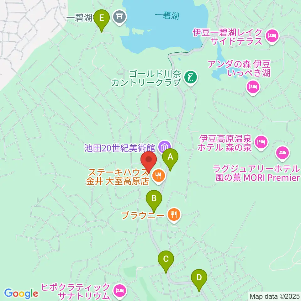 池田20世紀美術館 周辺のカフェ一覧地図
