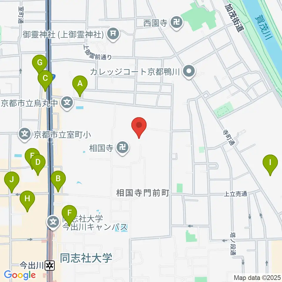 承天閣美術館周辺のカフェ一覧地図