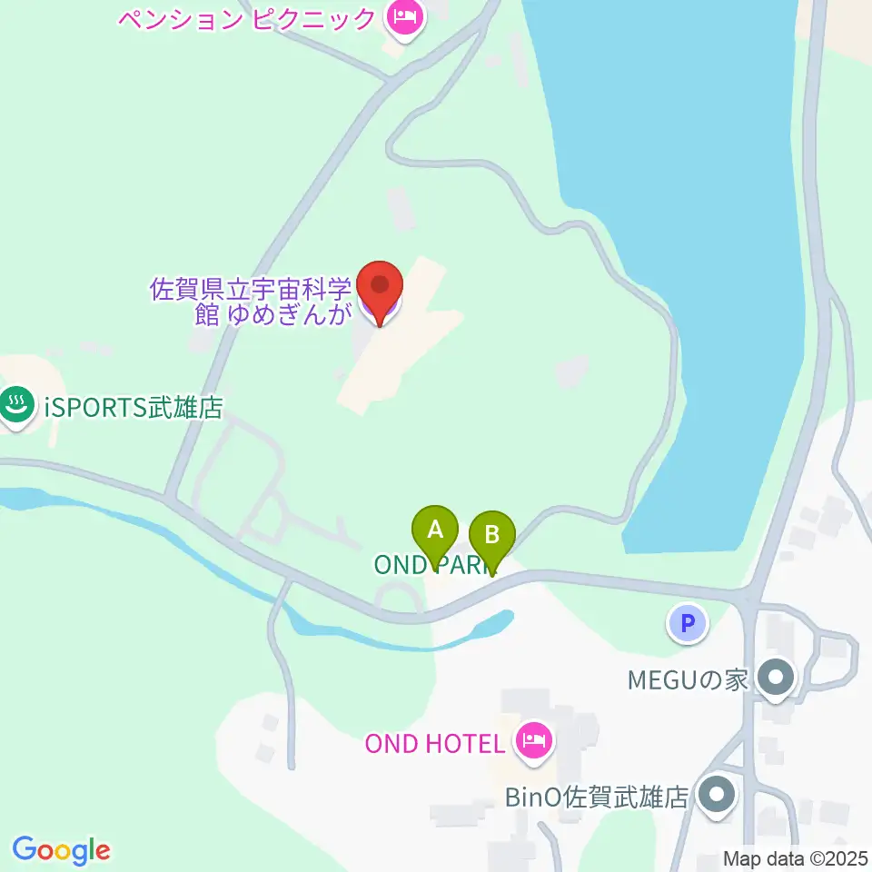 佐賀県立宇宙科学館ゆめぎんが周辺のカフェ一覧地図