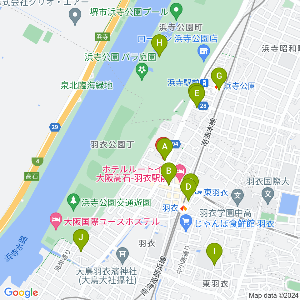小林美術館周辺のカフェ一覧地図